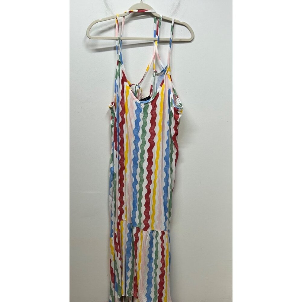 Eloquii Striped Maxi With Low Back Multi-Color St… - image 2